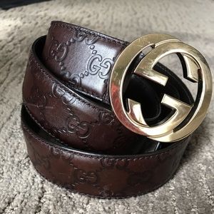 Leather Gucci Belt